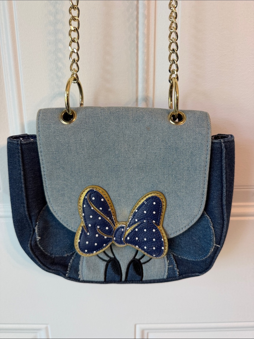 Minnie Mouse Disney lounge fly Bow Chain Crossbody Bag - Blue - Picture 2 of 16